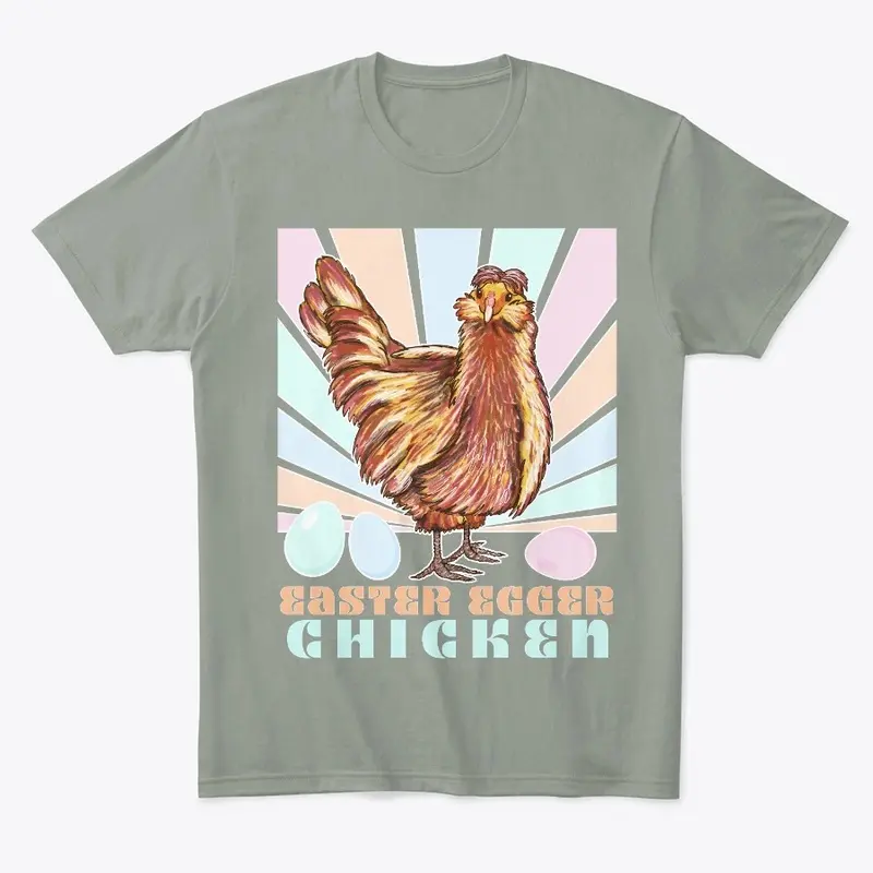 Easter Egger Chicken Retro Vintage