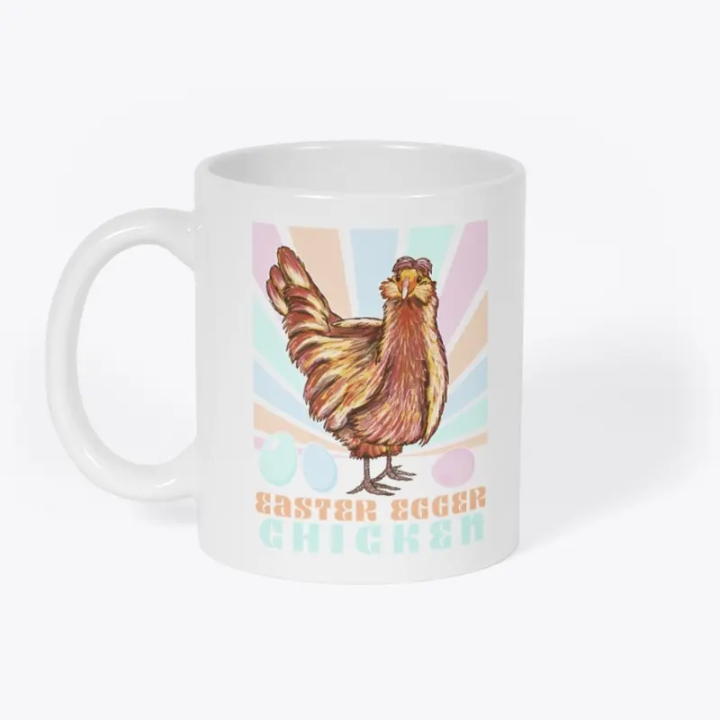 Easter Egger Chicken Retro Vintage